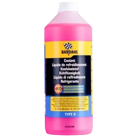 Антифриз BARDAHL - готов за употреба -25°С. Type D, червен 1л